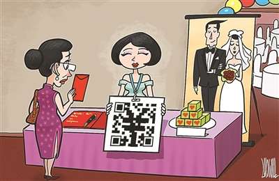 伴娘掛二維碼收取禮金，微信掃碼支付到處是商機！